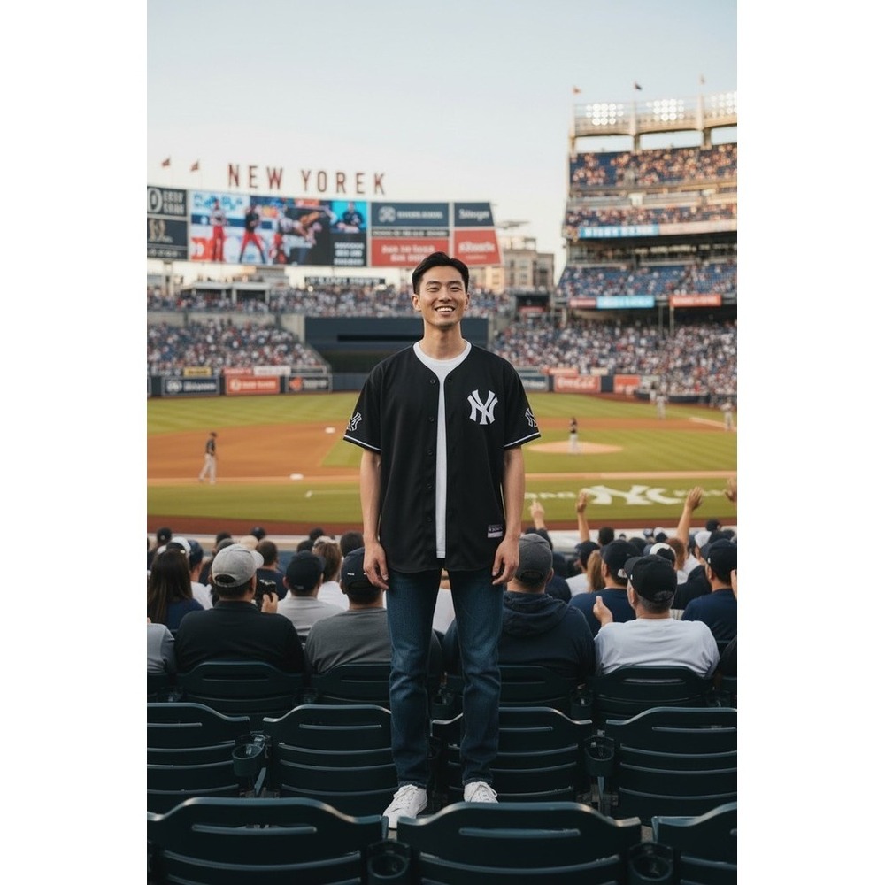 New York Yankees Russell Athletic MLB Baseball Jersey Mens Black Button XL flaws